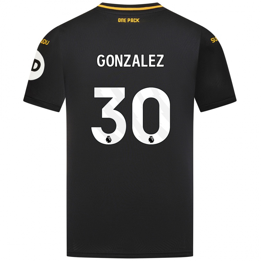 Kinder Enso González #30 Schwarz Auswärtstrikot Trikot 2024/25 T-Shirt Belgien