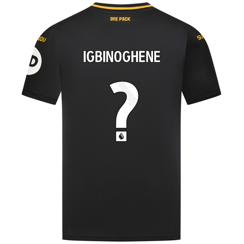 Enfant Maillot Testimony Igbinoghene #0 Noir Tenues Extérieur 2024/25 T-Shirt Belgique