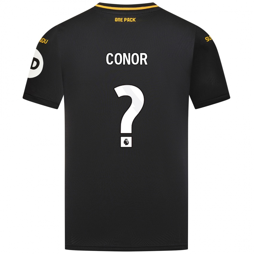 Enfant Maillot Conor Mcleod #0 Noir Tenues Extérieur 2024/25 T-Shirt Belgique