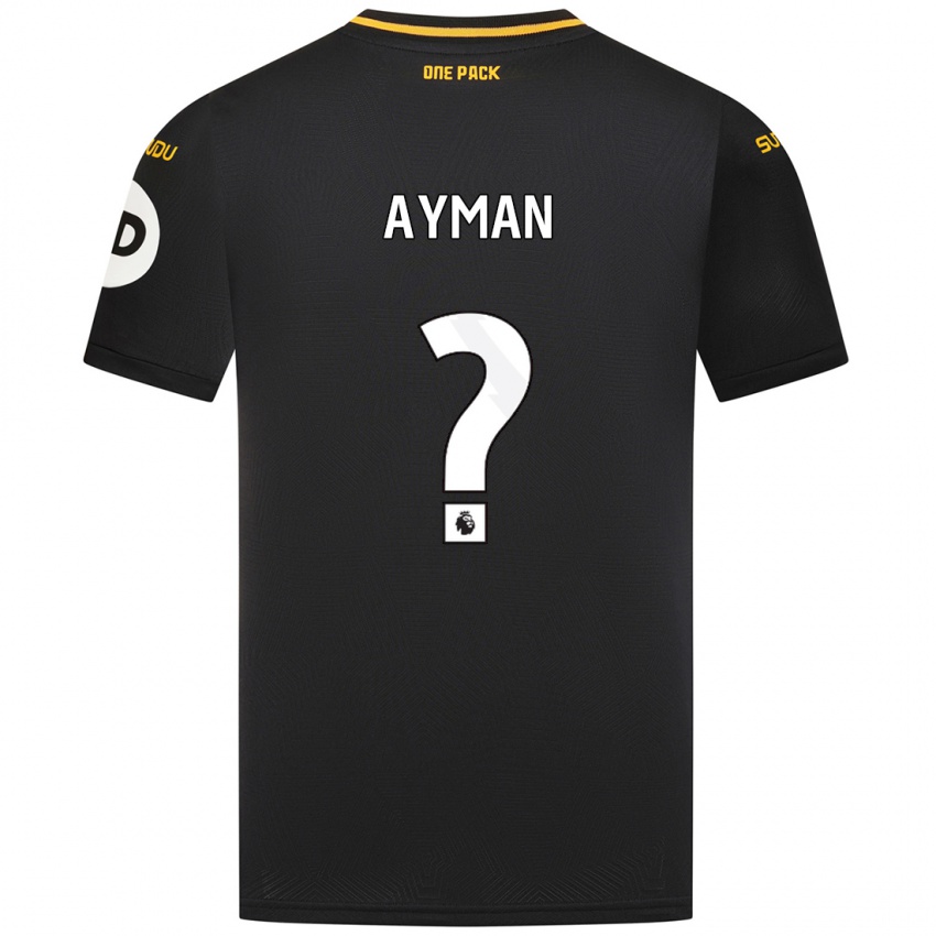 Enfant Maillot Alvin Ayman #0 Noir Tenues Extérieur 2024/25 T-Shirt Belgique