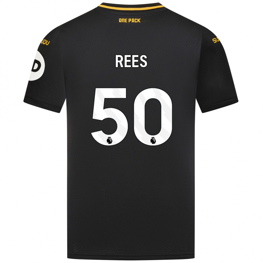 Kinder Mason Rees #50 Schwarz Auswärtstrikot Trikot 2024/25 T-Shirt Belgien