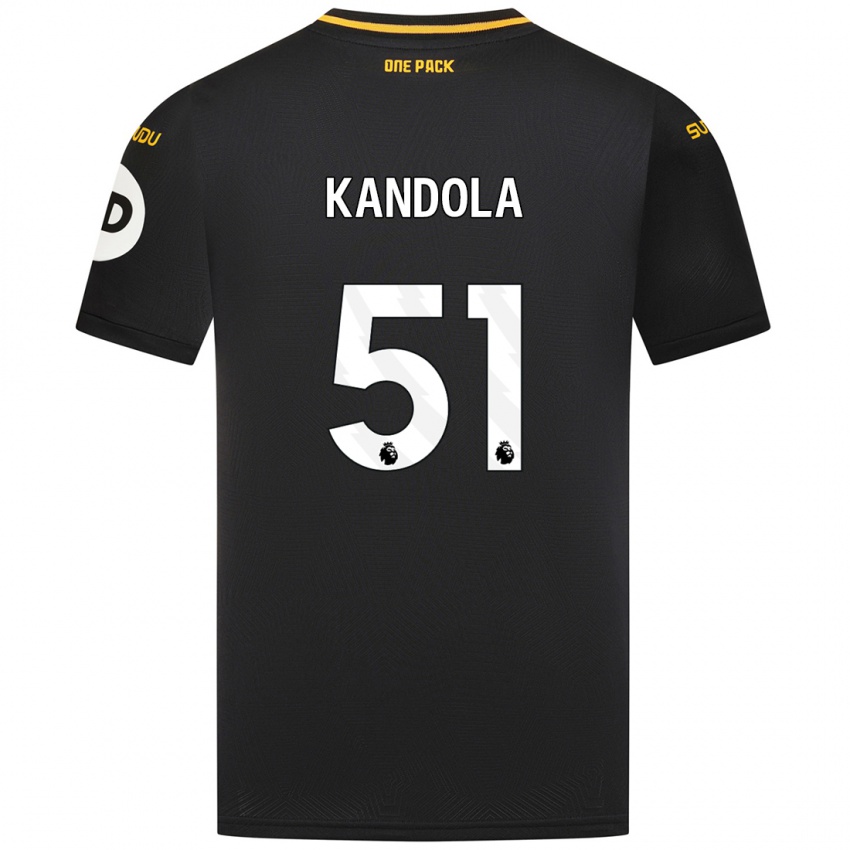 Enfant Maillot Kam Kandola #51 Noir Tenues Extérieur 2024/25 T-Shirt Belgique