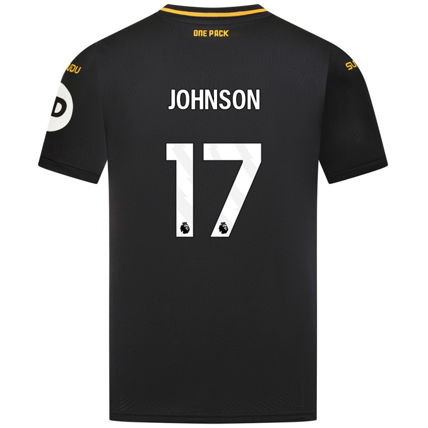 Kinder Katie Johnson #17 Schwarz Auswärtstrikot Trikot 2024/25 T-Shirt Belgien