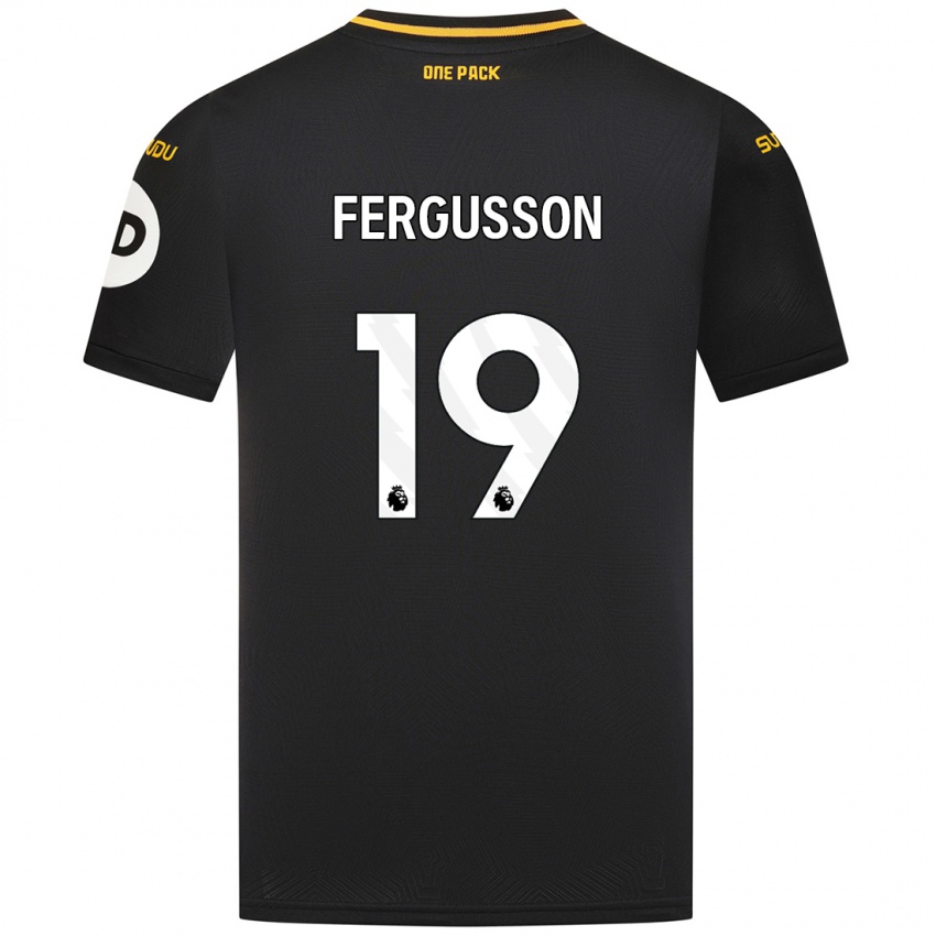 Enfant Maillot Liv Fergusson #19 Noir Tenues Extérieur 2024/25 T-Shirt Belgique