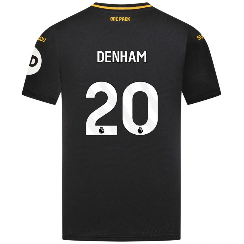 Enfant Maillot Ania Denham #20 Noir Tenues Extérieur 2024/25 T-Shirt Belgique