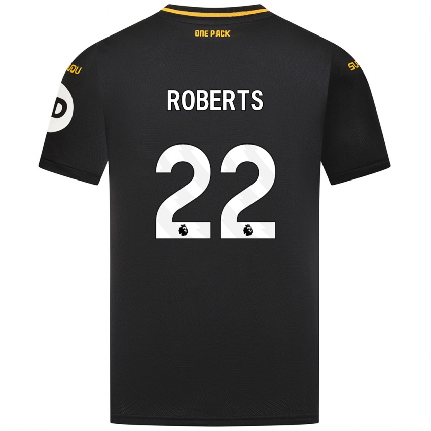 Enfant Maillot Beth Roberts #22 Noir Tenues Extérieur 2024/25 T-Shirt Belgique