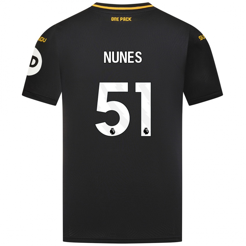 Enfant Maillot Grazi Nunes #51 Noir Tenues Extérieur 2024/25 T-Shirt Belgique