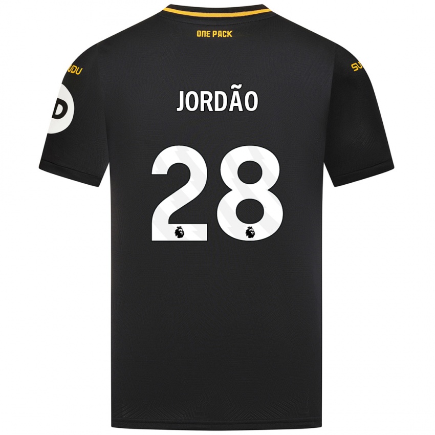 Kinder Bruno Jordao #28 Schwarz Auswärtstrikot Trikot 2024/25 T-Shirt Belgien