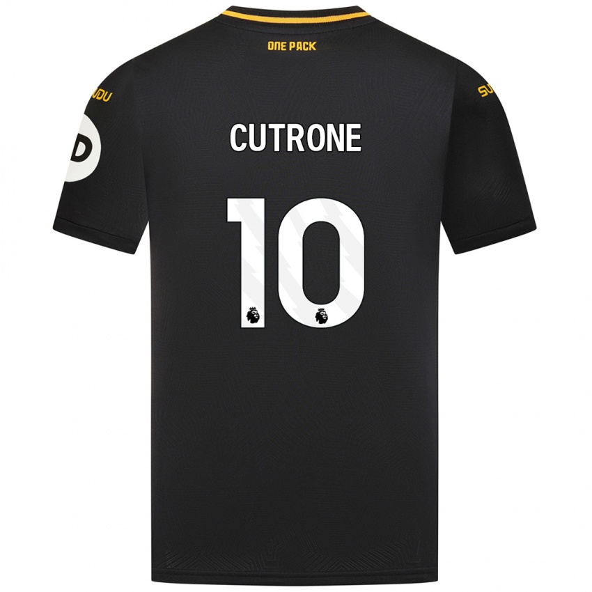 Enfant Maillot Patrick Cutrone #10 Noir Tenues Extérieur 2024/25 T-Shirt Belgique