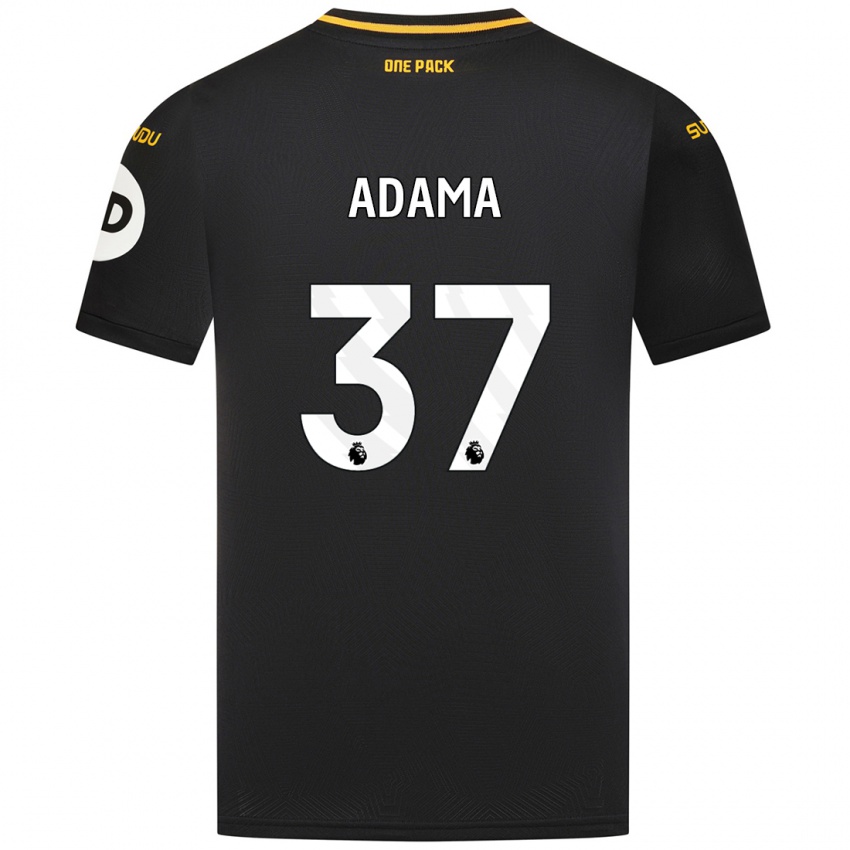 Kinder Adama Traore #37 Schwarz Auswärtstrikot Trikot 2024/25 T-Shirt Belgien