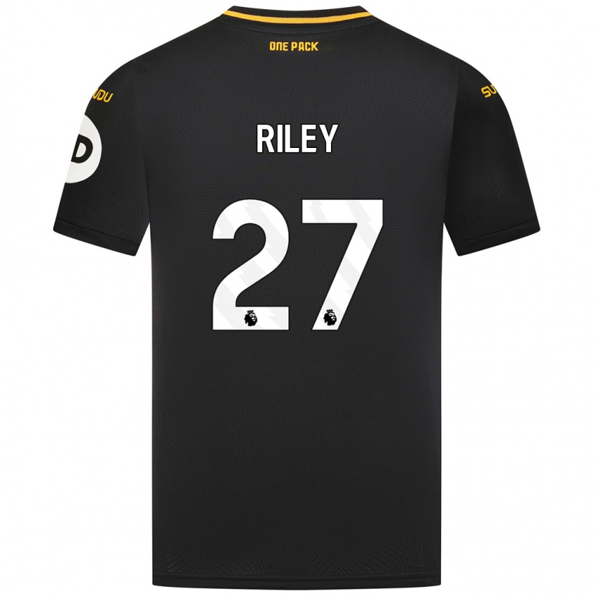 Enfant Maillot Lauren Riley #27 Noir Tenues Extérieur 2024/25 T-Shirt Belgique