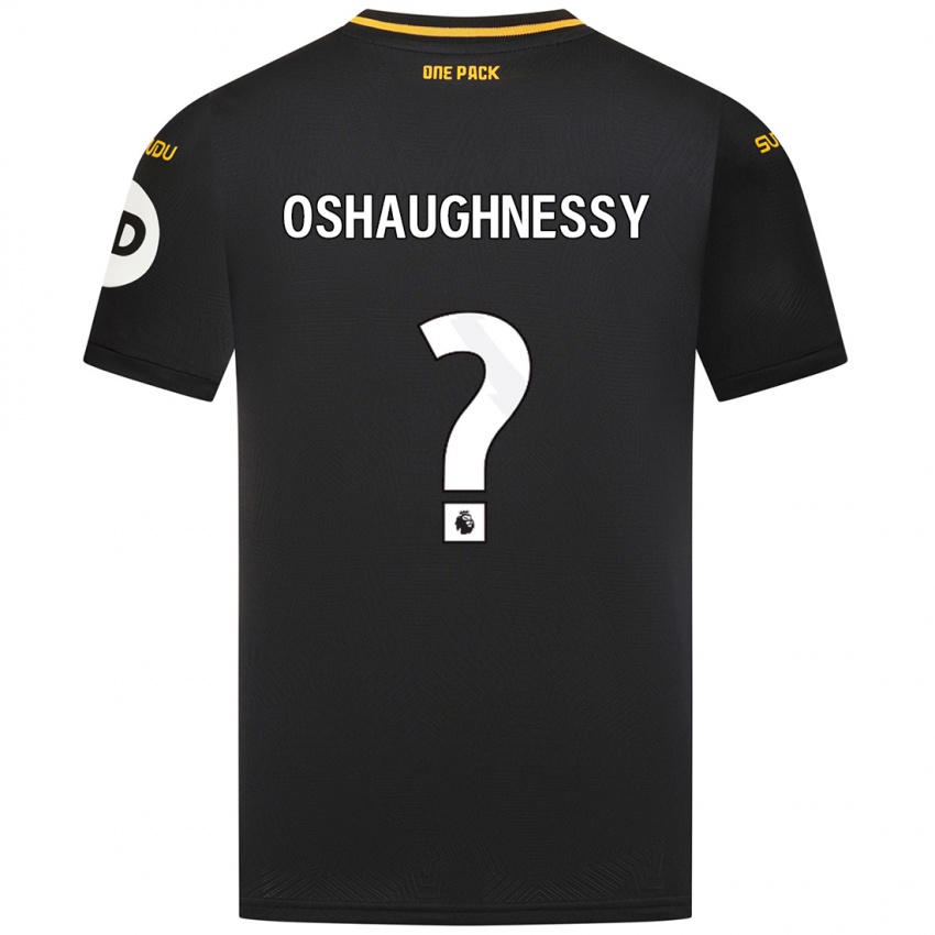 Enfant Maillot Joe Oshaughnessy #0 Noir Tenues Extérieur 2024/25 T-Shirt Belgique