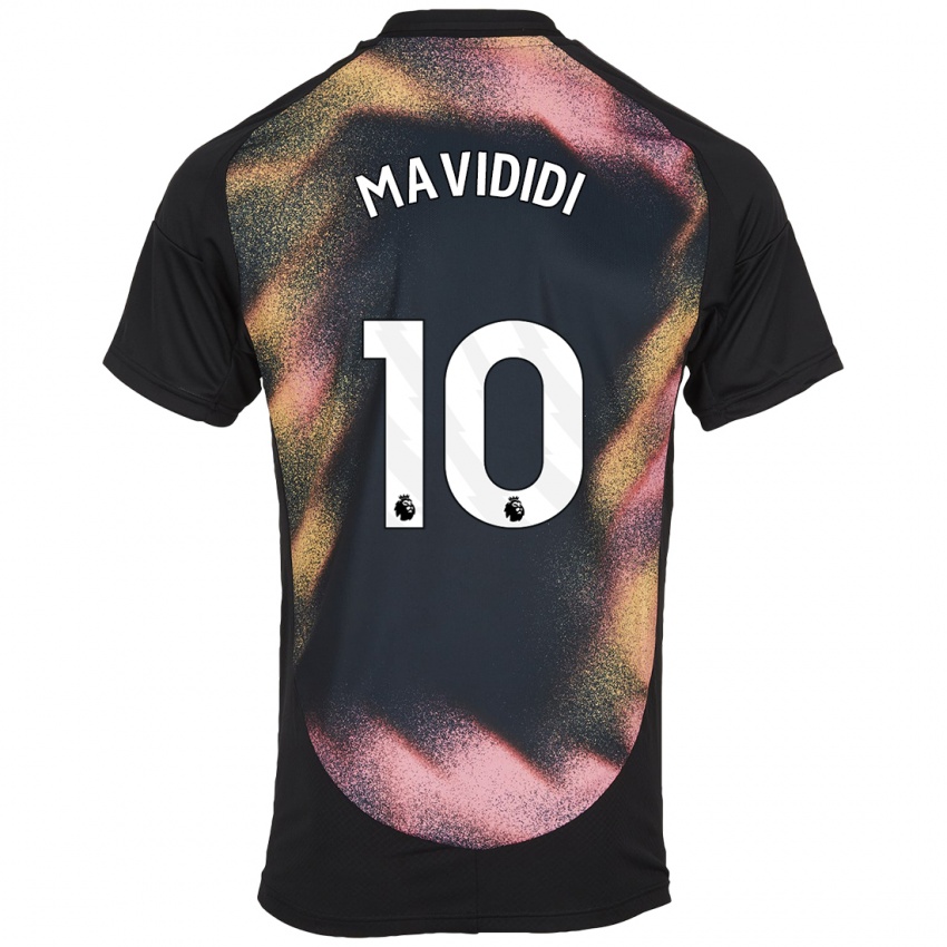 Kinderen Stephy Mavididi #10 Zwart Wit Uitshirt Uittenue 2024/25 T-Shirt België