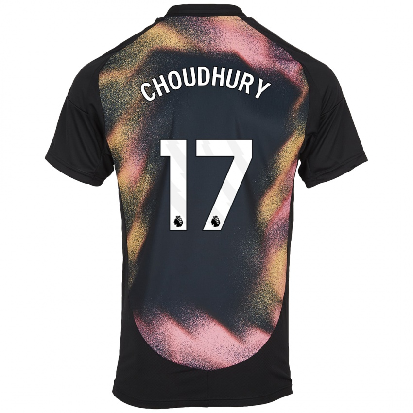 Kinder Hamza Choudhury #17 Schwarz Weiß Auswärtstrikot Trikot 2024/25 T-Shirt Belgien