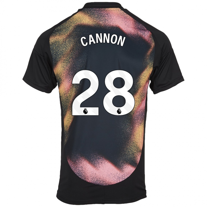 Enfant Maillot Thomas Cannon #28 Noir Blanc Tenues Extérieur 2024/25 T-Shirt Belgique