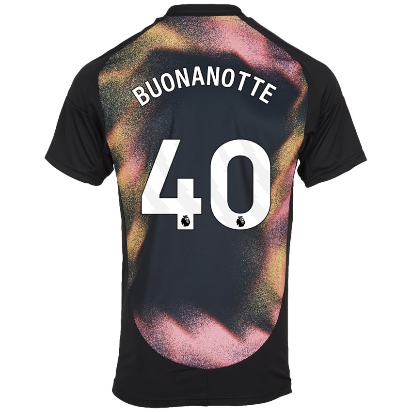 Kinder Facundo Buonanotte #40 Schwarz Weiß Auswärtstrikot Trikot 2024/25 T-Shirt Belgien