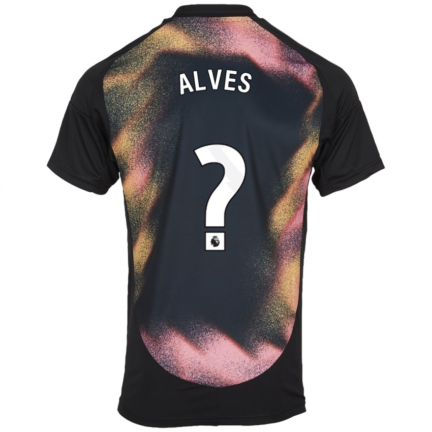 Kinder Will Alves #0 Schwarz Weiß Auswärtstrikot Trikot 2024/25 T-Shirt Belgien