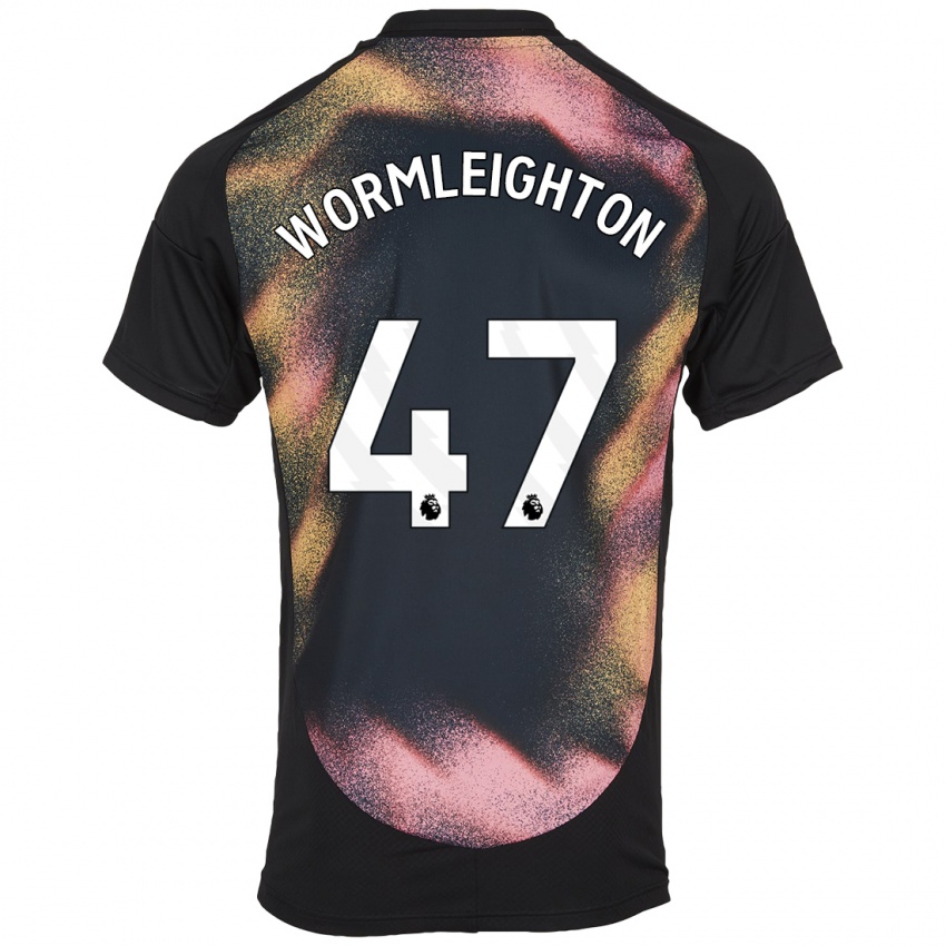 Kinder Joe Wormleighton #47 Schwarz Weiß Auswärtstrikot Trikot 2024/25 T-Shirt Belgien