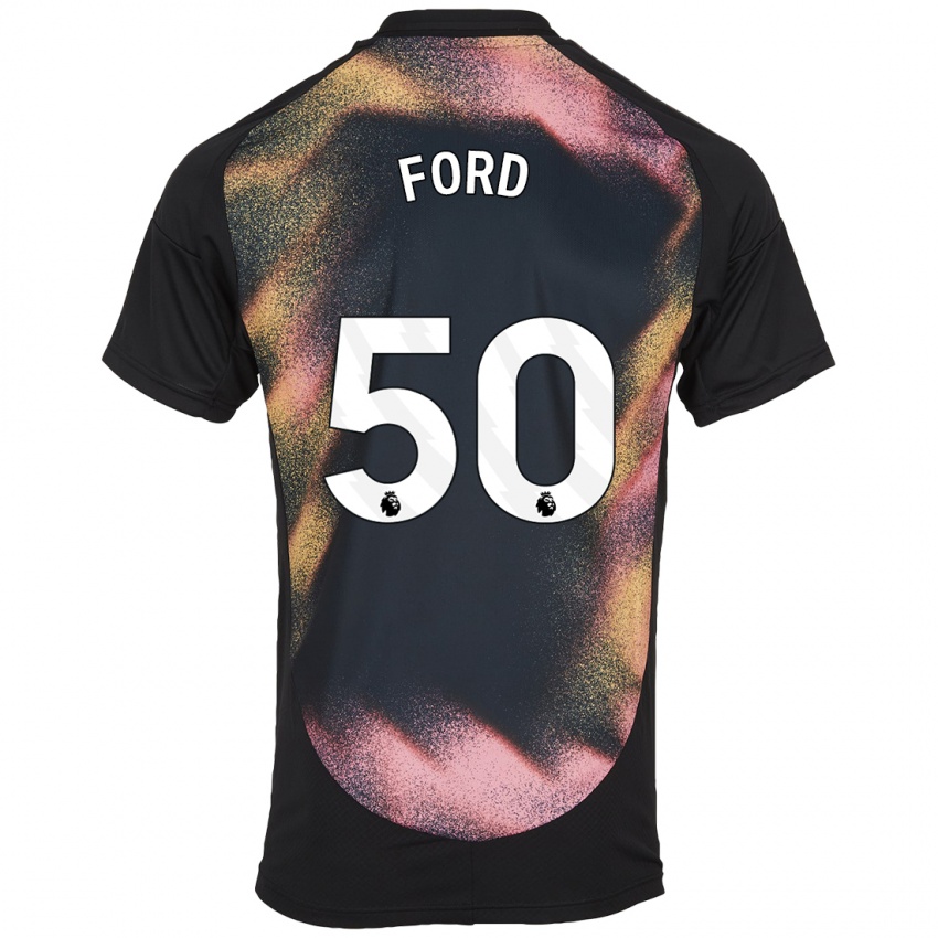 Kinder Harvey Godsmark-Ford #50 Schwarz Weiß Auswärtstrikot Trikot 2024/25 T-Shirt Belgien