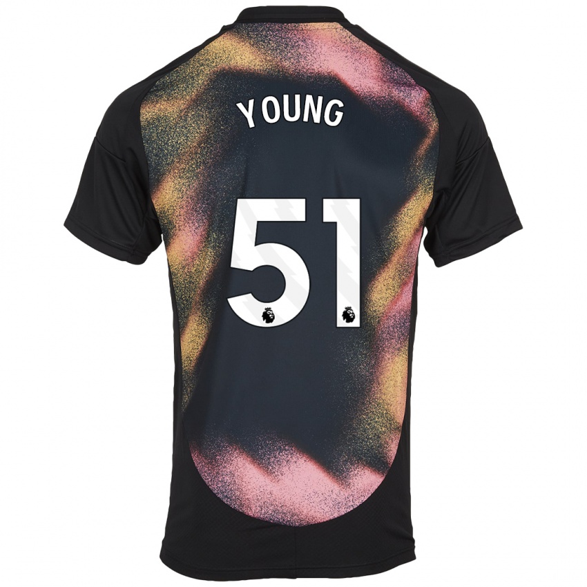 Enfant Maillot Brad Young #51 Noir Blanc Tenues Extérieur 2024/25 T-Shirt Belgique