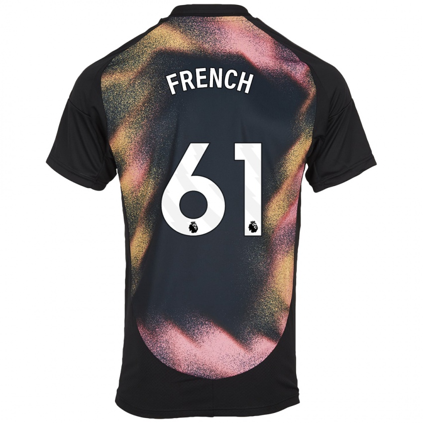 Kinder Harry French #61 Schwarz Weiß Auswärtstrikot Trikot 2024/25 T-Shirt Belgien