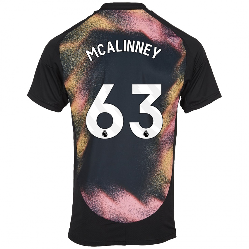 Kinder Liam Mcalinney #63 Schwarz Weiß Auswärtstrikot Trikot 2024/25 T-Shirt Belgien