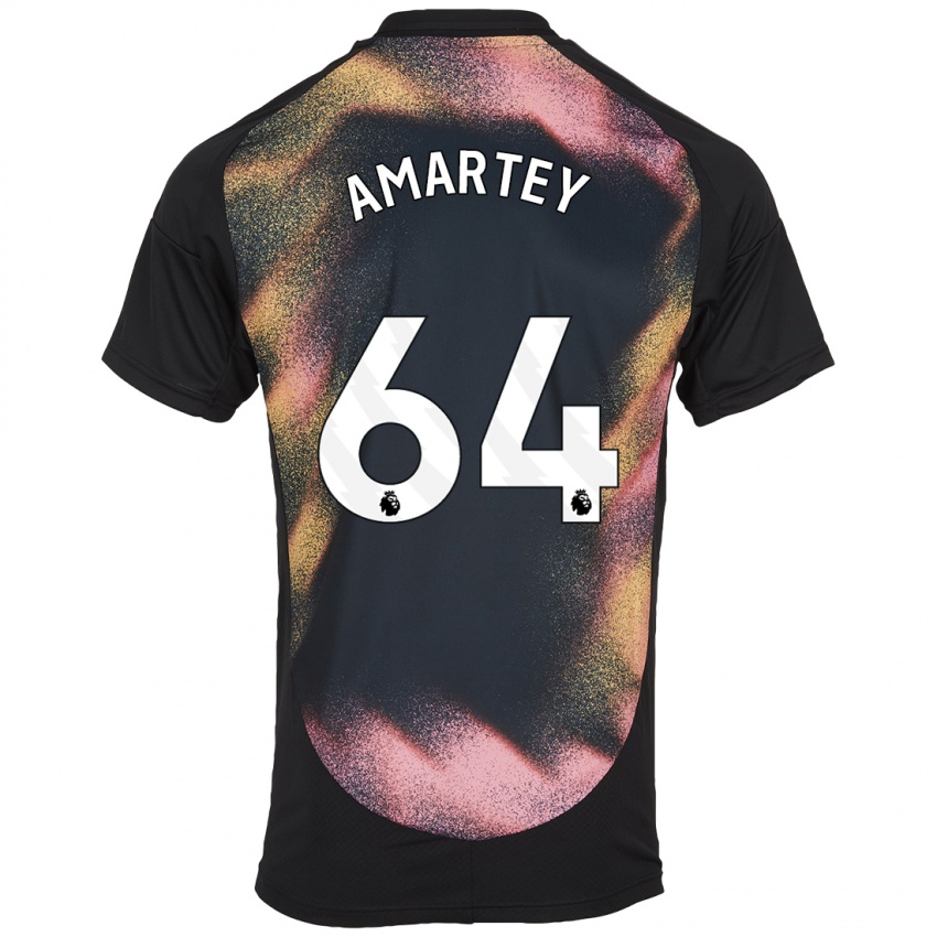 Kinder Bobby Amartey #64 Schwarz Weiß Auswärtstrikot Trikot 2024/25 T-Shirt Belgien