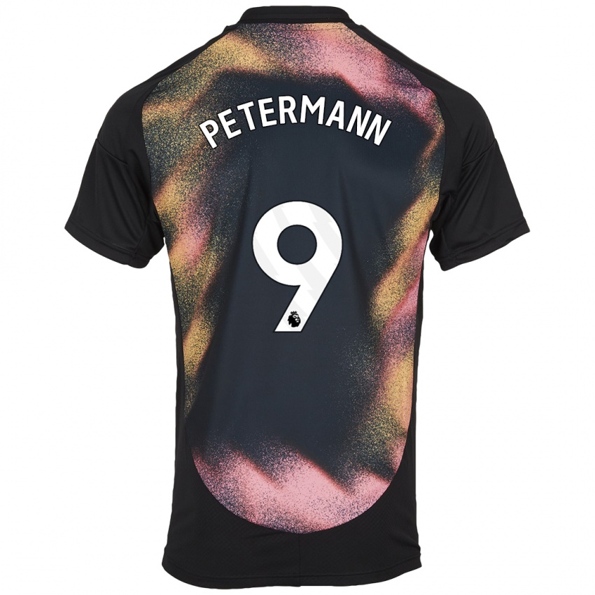 Enfant Maillot Lena Petermann #9 Noir Blanc Tenues Extérieur 2024/25 T-Shirt Belgique