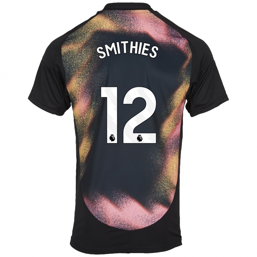 Enfant Maillot Alex Smithies #12 Noir Blanc Tenues Extérieur 2024/25 T-Shirt Belgique