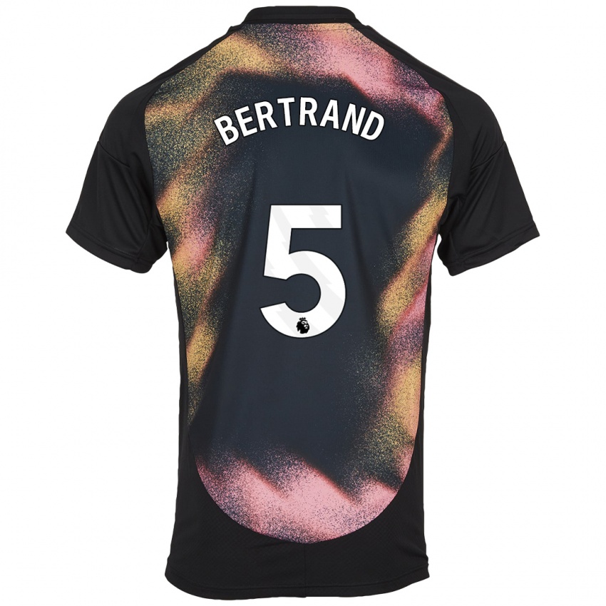 Enfant Maillot Ryan Bertrand #5 Noir Blanc Tenues Extérieur 2024/25 T-Shirt Belgique