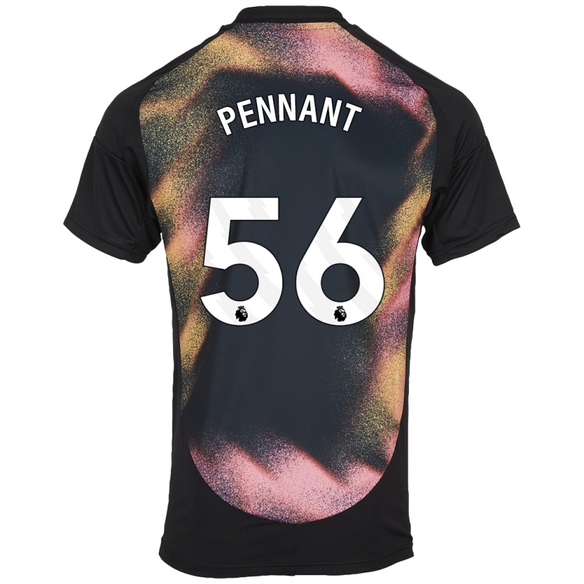 Enfant Maillot Terrell Pennant #56 Noir Blanc Tenues Extérieur 2024/25 T-Shirt Belgique