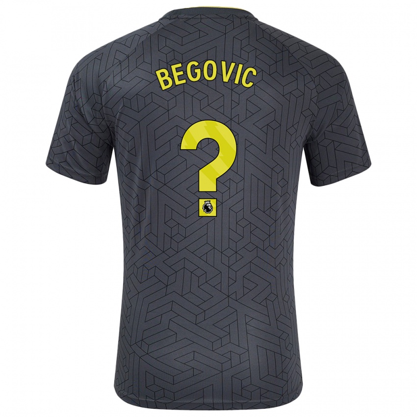 Kinder Asmir Begovic #0 Schwarz Gelb Auswärtstrikot Trikot 2024/25 T-Shirt Belgien