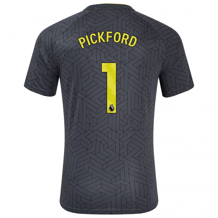 Kinder Pickford #1 Schwarz Gelb Auswärtstrikot Trikot 2024/25 T-Shirt Belgien