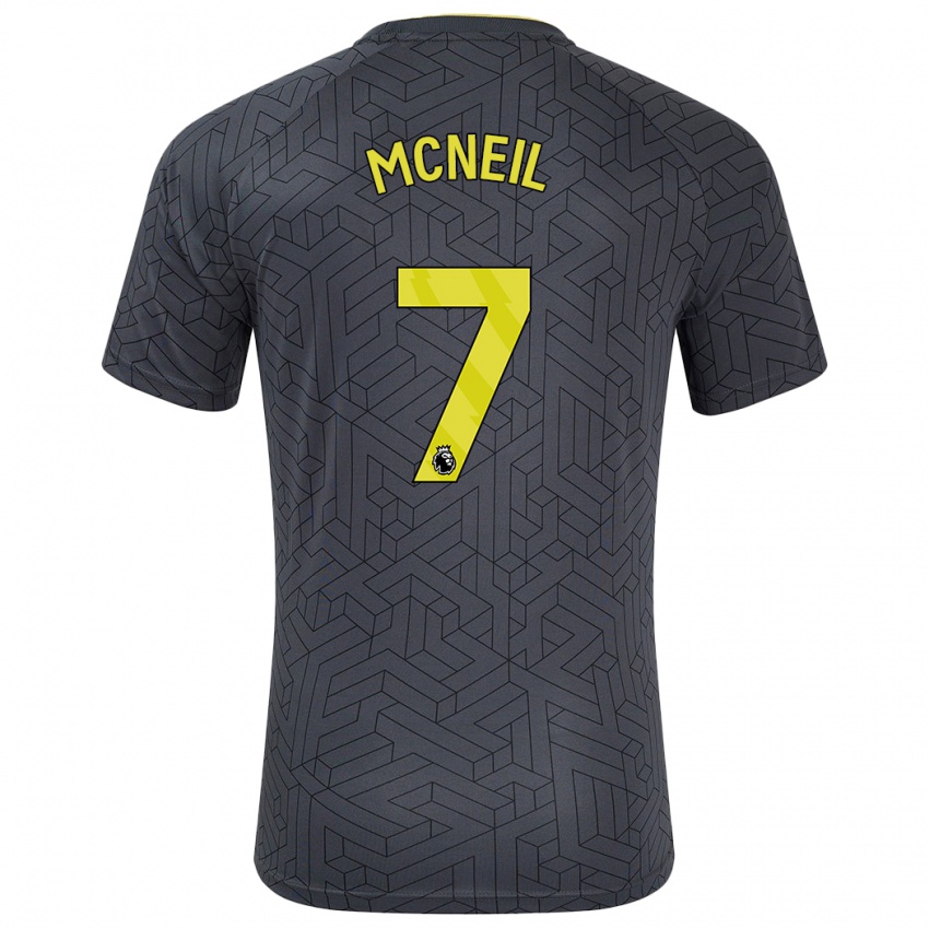 Kinder Dwight Mcneil #7 Schwarz Gelb Auswärtstrikot Trikot 2024/25 T-Shirt Belgien