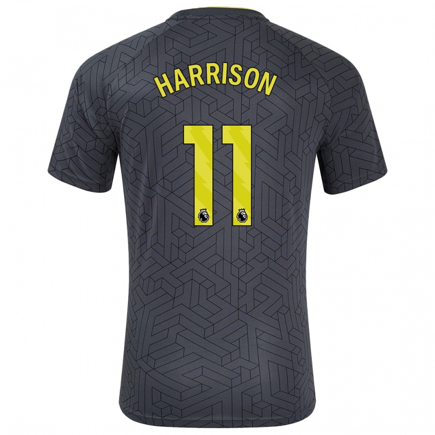 Kinder Jack Harrison #11 Schwarz Gelb Auswärtstrikot Trikot 2024/25 T-Shirt Belgien