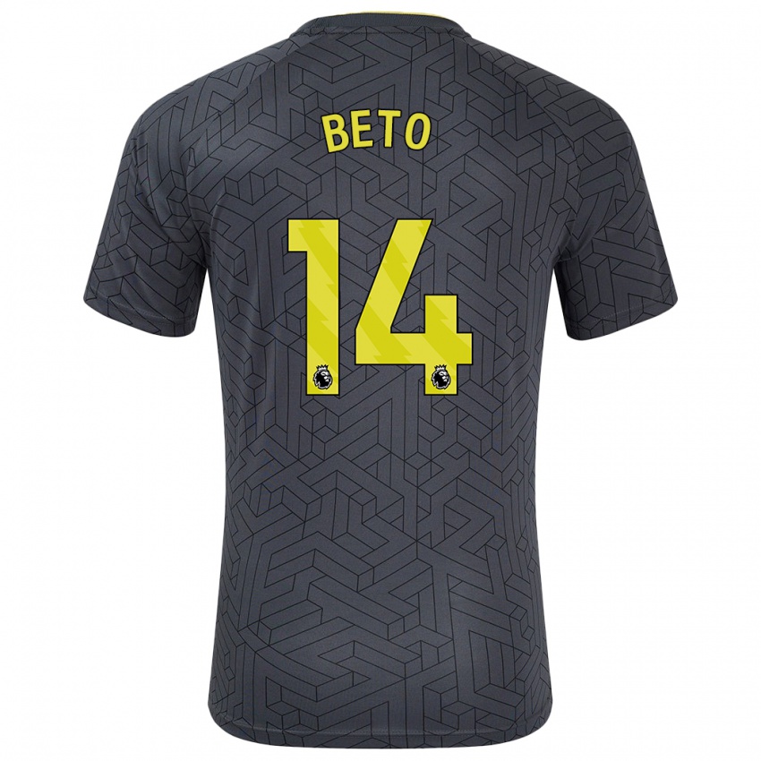 Kinder Beto #14 Schwarz Gelb Auswärtstrikot Trikot 2024/25 T-Shirt Belgien