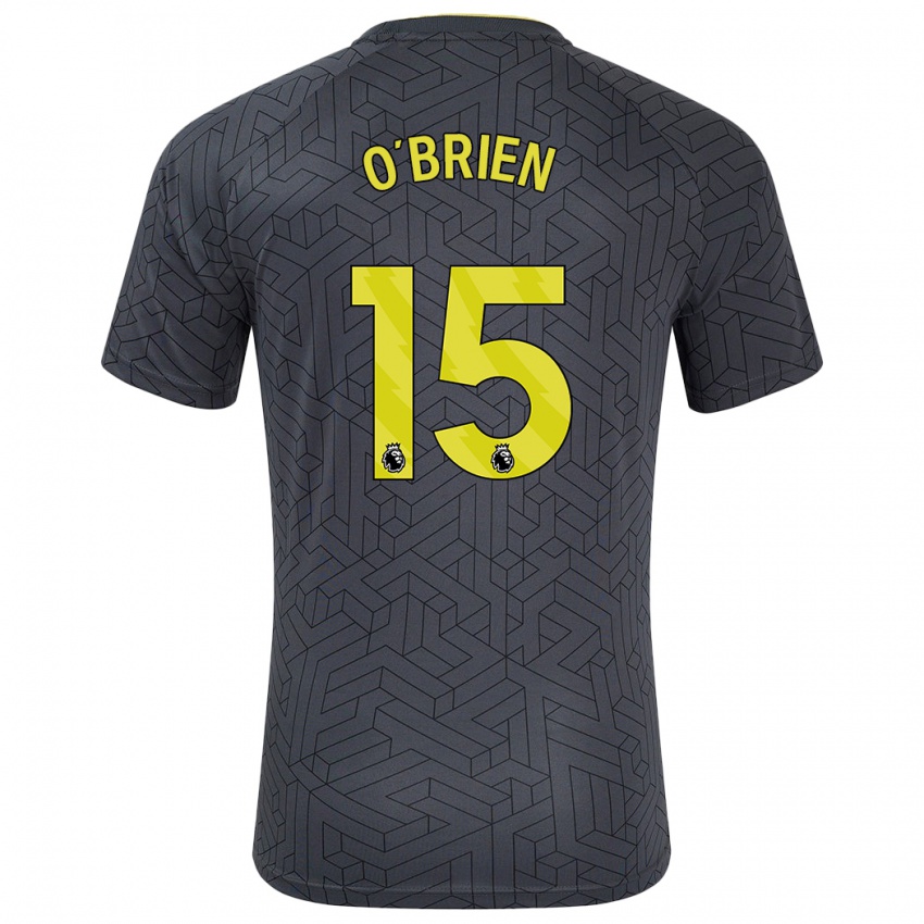 Kinderen Jake O'brien #15 Zwart Geel Uitshirt Uittenue 2024/25 T-Shirt België