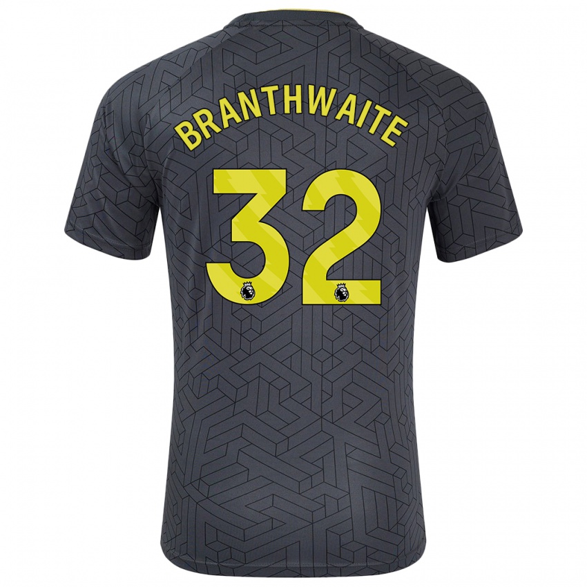 Kinder Jarrad Branthwaite #32 Schwarz Gelb Auswärtstrikot Trikot 2024/25 T-Shirt Belgien