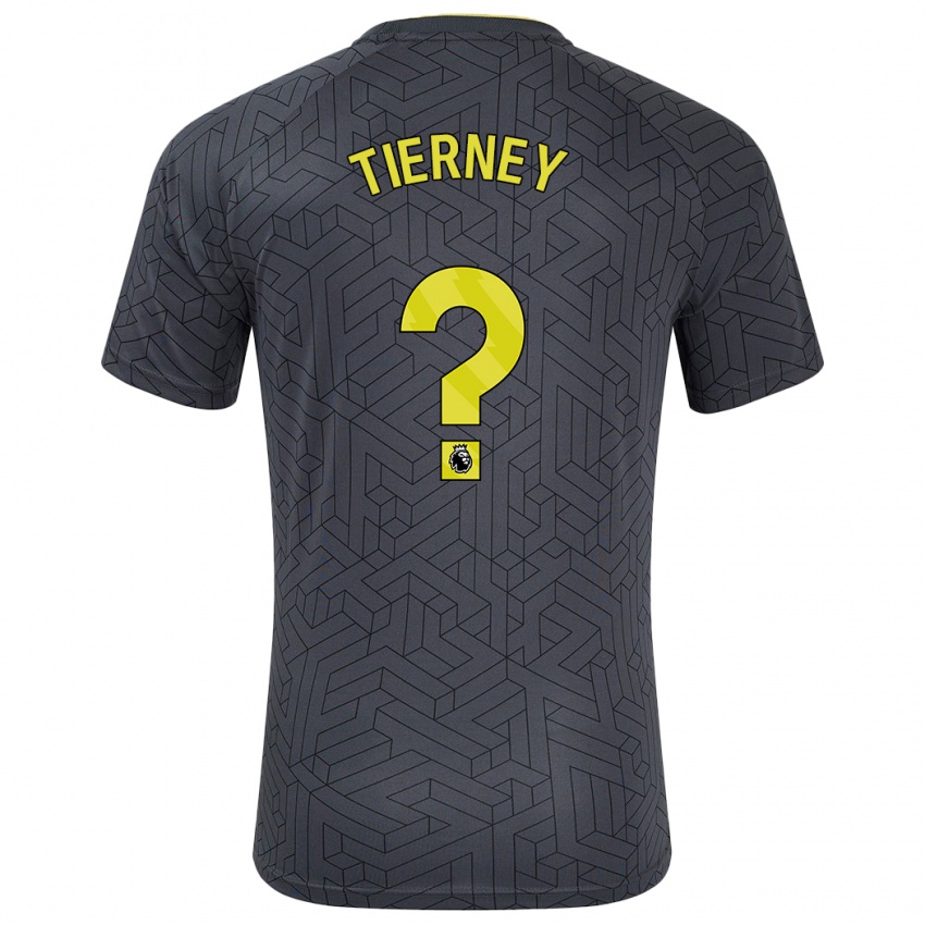 Kinder Jack Tierney #0 Schwarz Gelb Auswärtstrikot Trikot 2024/25 T-Shirt Belgien