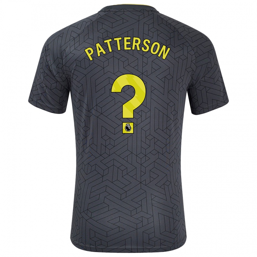 Kinderen Jack Patterson #0 Zwart Geel Uitshirt Uittenue 2024/25 T-Shirt België