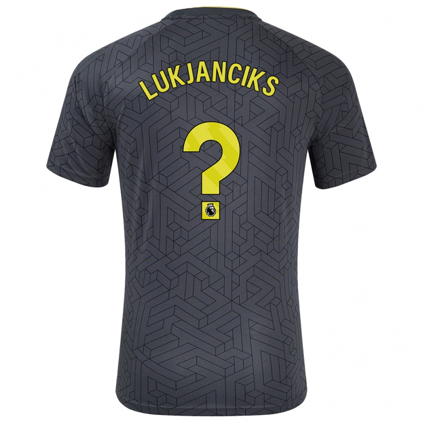 Kinderen Douglass Lukjanciks #0 Zwart Geel Uitshirt Uittenue 2024/25 T-Shirt België