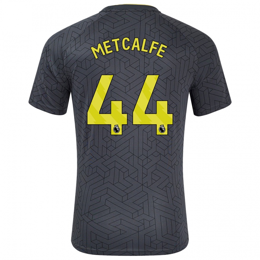 Kinder Jenson Metcalfe #44 Schwarz Gelb Auswärtstrikot Trikot 2024/25 T-Shirt Belgien