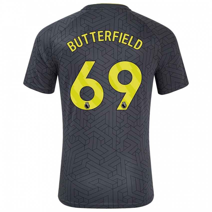 Kinder Luke Butterfield #69 Schwarz Gelb Auswärtstrikot Trikot 2024/25 T-Shirt Belgien