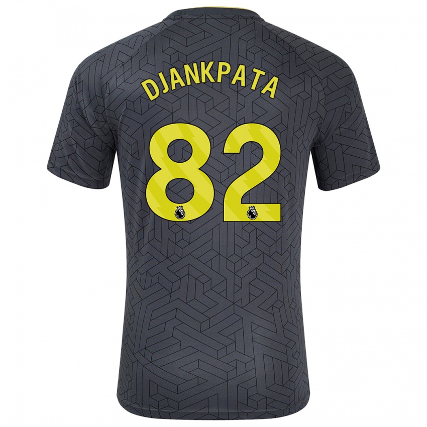 Kinderen Halid Djankpata #82 Zwart Geel Uitshirt Uittenue 2024/25 T-Shirt België