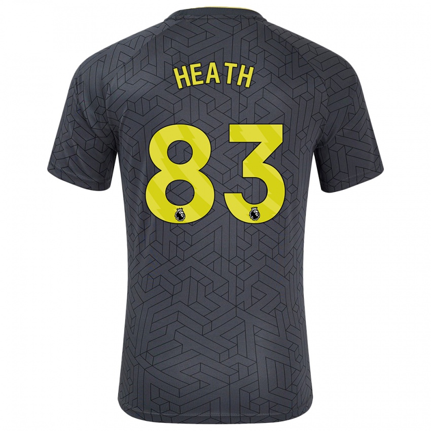 Kinder Isaac Heath #83 Schwarz Gelb Auswärtstrikot Trikot 2024/25 T-Shirt Belgien