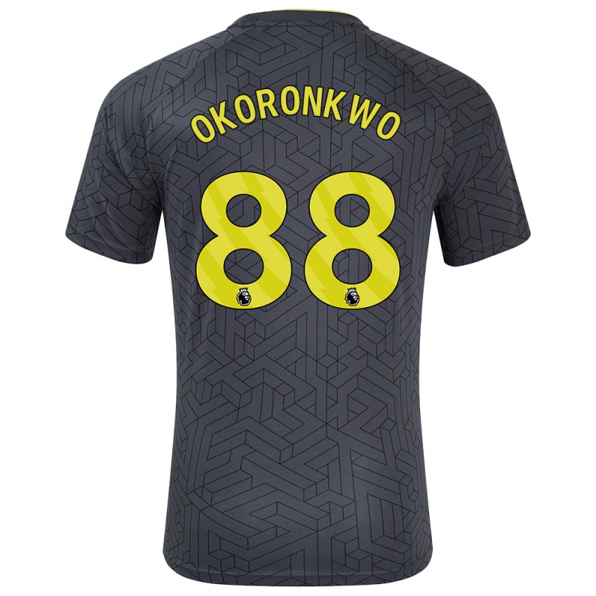 Kinderen Francis Okoronkwo #88 Zwart Geel Uitshirt Uittenue 2024/25 T-Shirt België