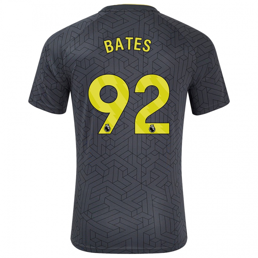 Kinderen Callum Bates #92 Zwart Geel Uitshirt Uittenue 2024/25 T-Shirt België