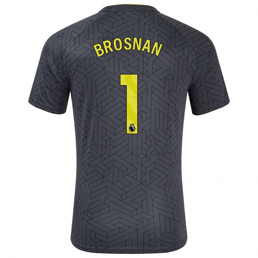 Kinderen Courtney Brosnan #1 Zwart Geel Uitshirt Uittenue 2024/25 T-Shirt België