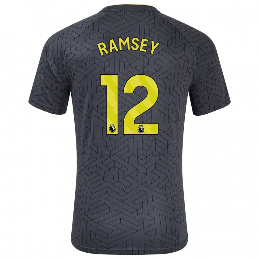 Kinderen Emily Ramsey #12 Zwart Geel Uitshirt Uittenue 2024/25 T-Shirt België