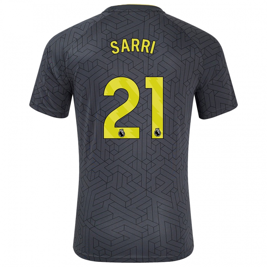 Kinder Veatriki Sarri #21 Schwarz Gelb Auswärtstrikot Trikot 2024/25 T-Shirt Belgien